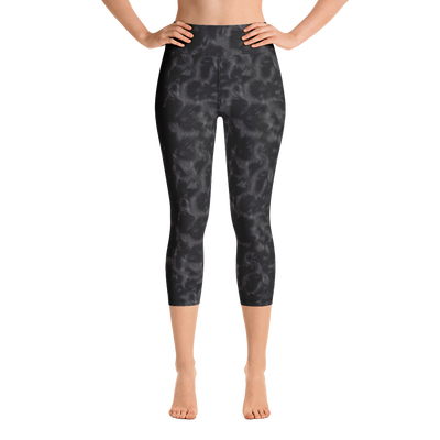 Black Fur Capri Yoga Pants