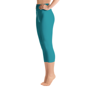 Teal Capri Yoga Pants