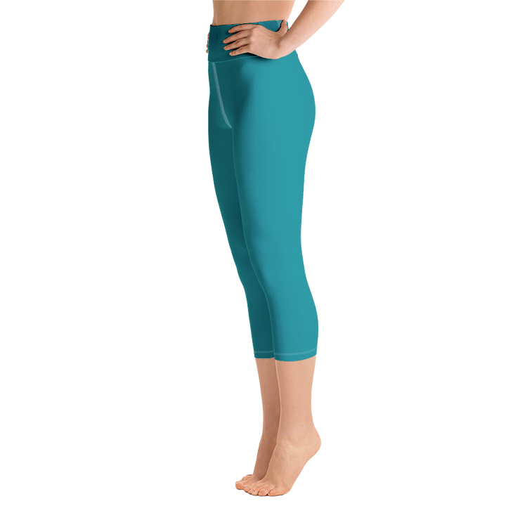 Teal Capri Yoga Pants