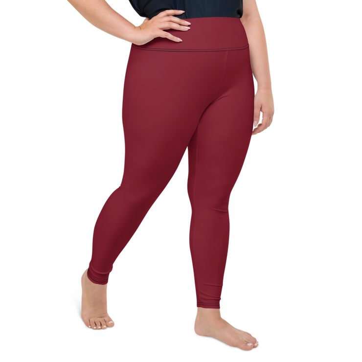 Red Wine Plus Size Leggings