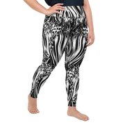 Fused Black & White Plus Size Leggings