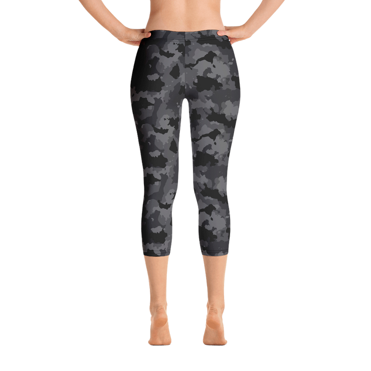 Black Camo Capri Leggings