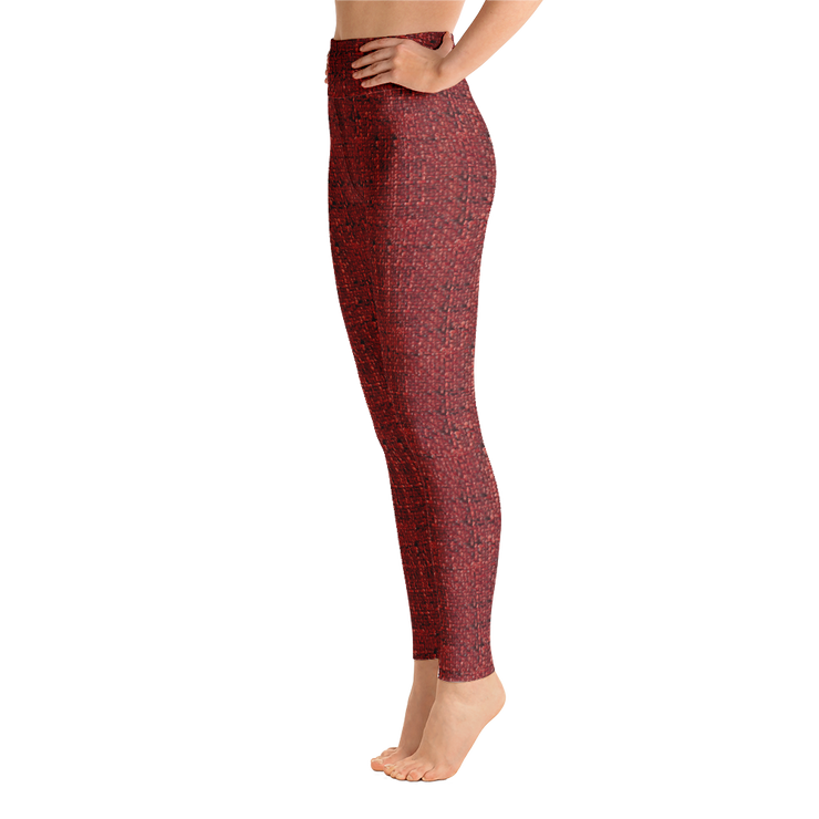 Red Bouclé Yoga Pants