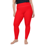 Neon Red Plus Size Leggings