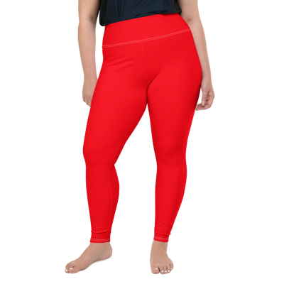 Neon Red Plus Size Leggings