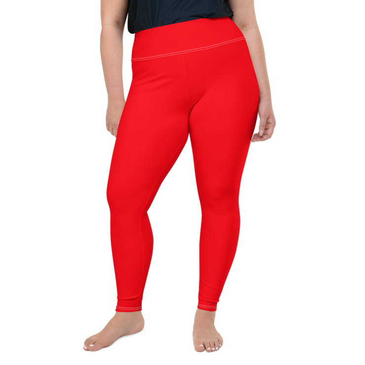 Neon Red Plus Size Leggings