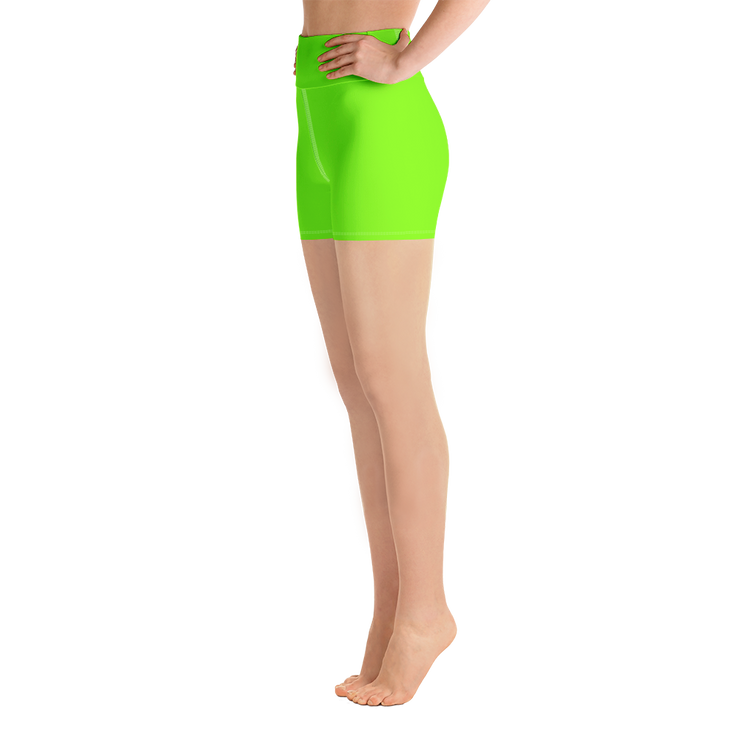 Neon Green Yoga Shorts