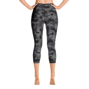 Black Camo Capri Yoga Pants