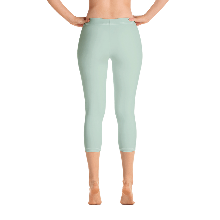 Pastel Green Capri Leggings