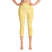 Gold Fur Capri Yoga Pants