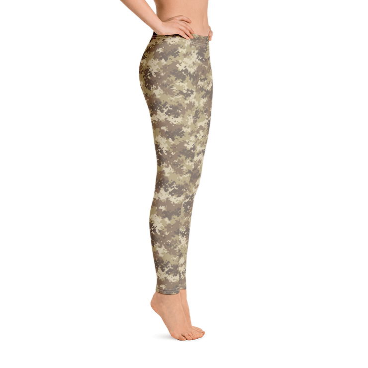 Brown Camo Pixel Leggings