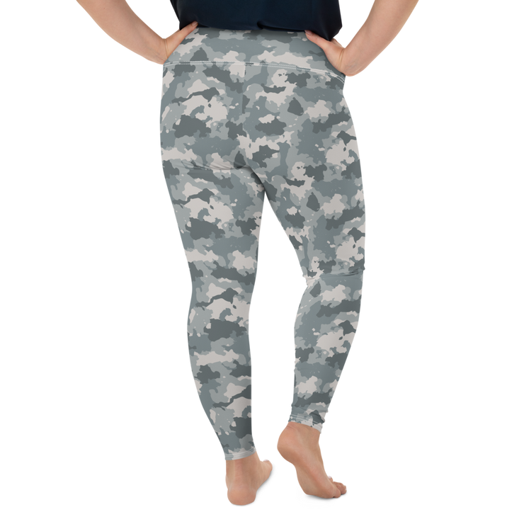 Grey Camo Plus Size Leggings