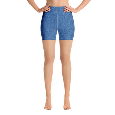 Blue Denim Jean 243 Yoga Shorts