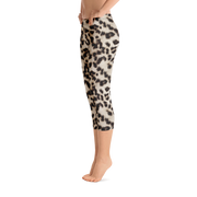 Snow Leopard Capri Leggings