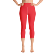 Scarlet Red Capri Yoga Pants