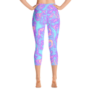 Bubble Gum Blaze Capri Yoga Pants