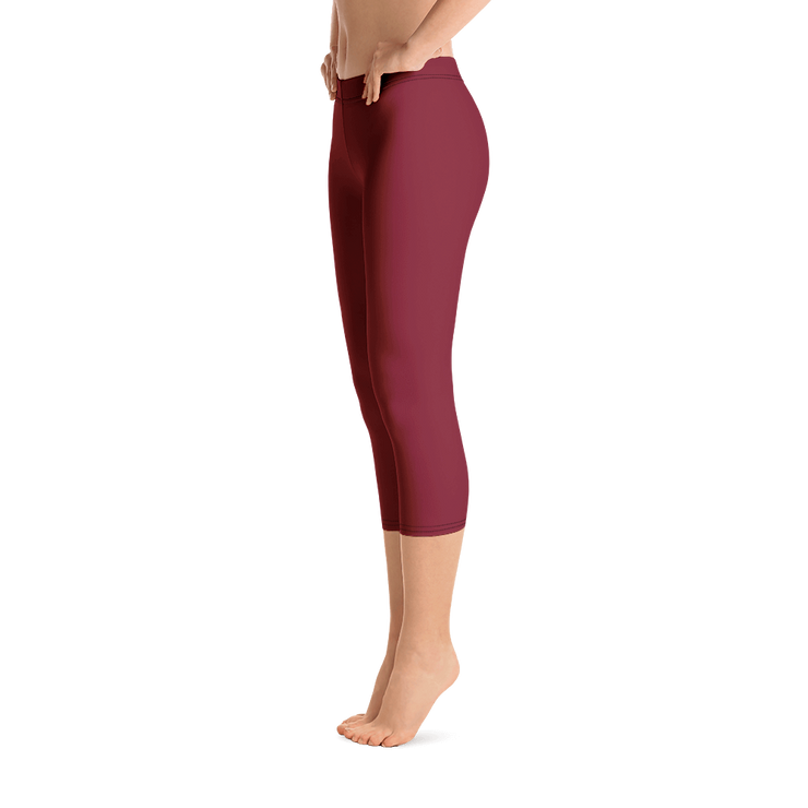 Red Wine Capri Leggings