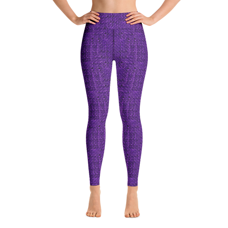 Purple Bouclé Yoga Pants