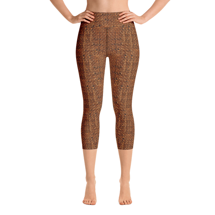 Terracotta Bouclé Capri Yoga Pants