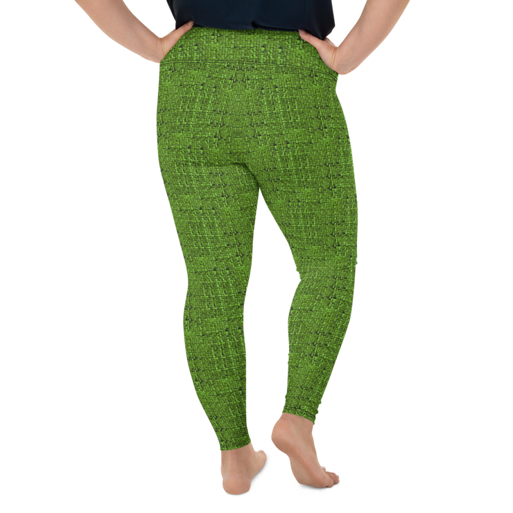 Green Bouclé Plus Size Leggings