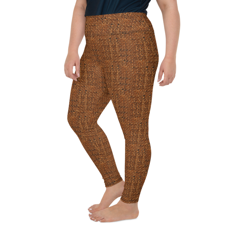 Terracotta Bouclé Plus Size Leggings