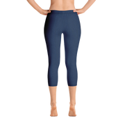 Navy Denim Jean 250 Capri Leggings