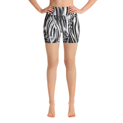 Fused Black & White Yoga Shorts