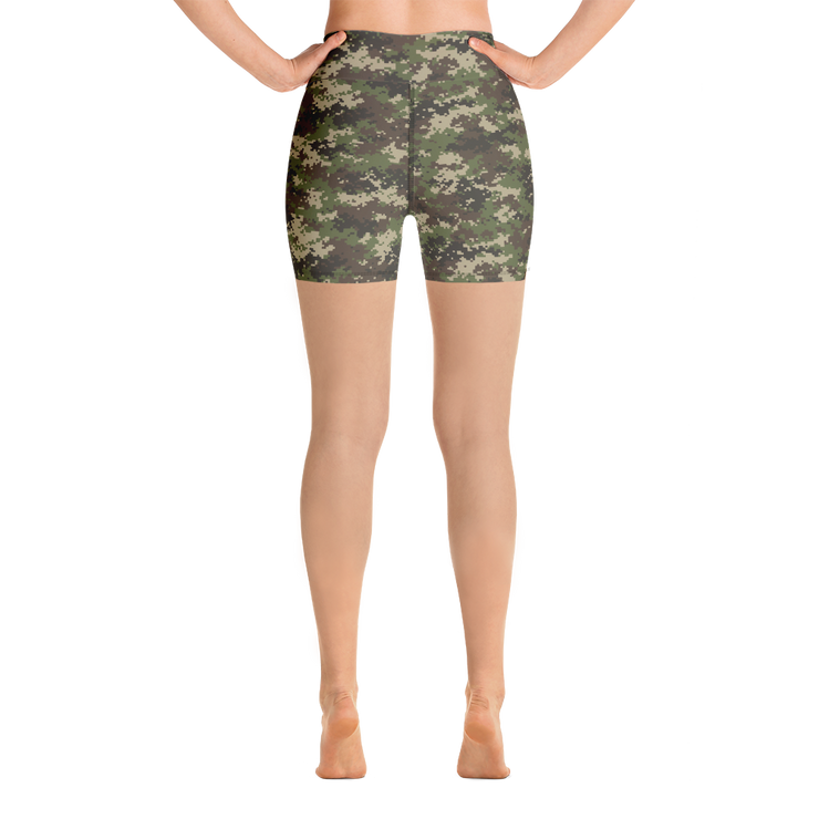 Camo Pixel Yoga Shorts