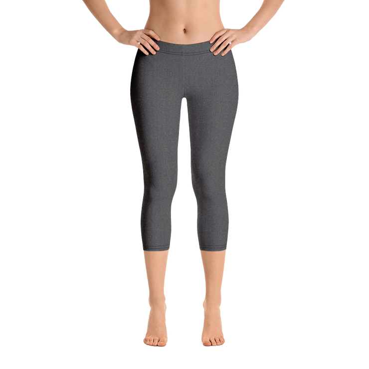 Black Denim Jean 250 Capri Leggings