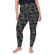 Black Camo Pixel Plus Size Leggings