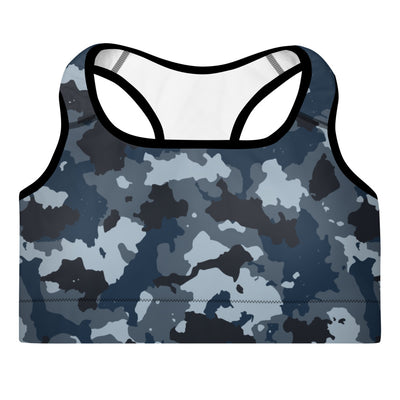 Blue Camo Sports Bra