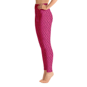 Magenta Lattice Knit Yoga Pants