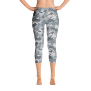 Grey Camo Capri Leggings