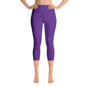 Purple Bouclé Capri Yoga Pants