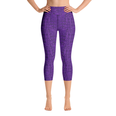 Purple Bouclé Capri Yoga Pants