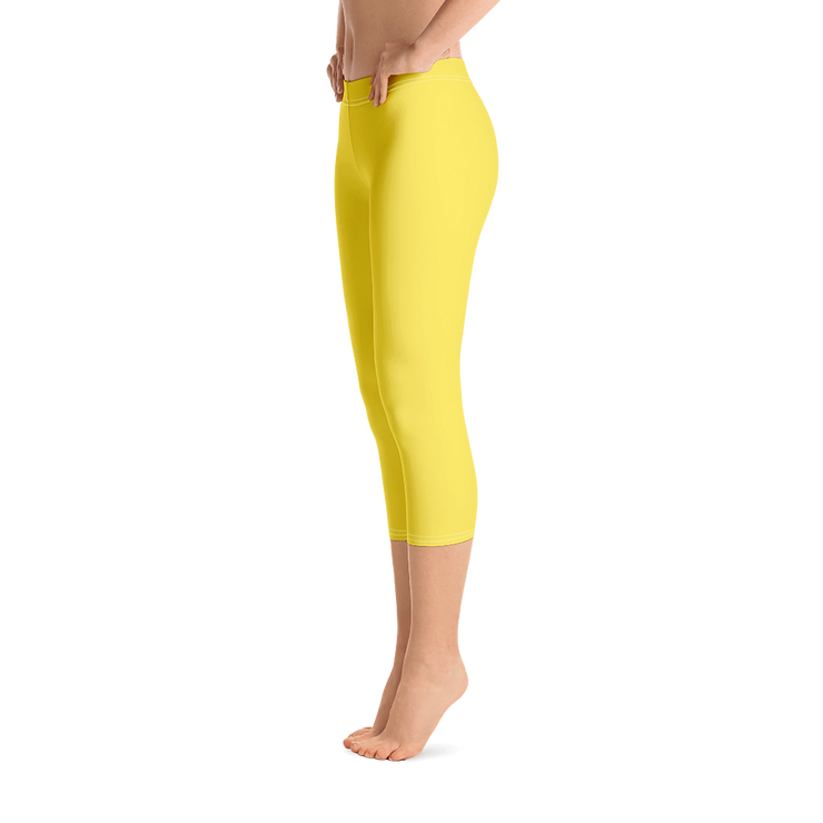 Maize Yellow Capri Leggings