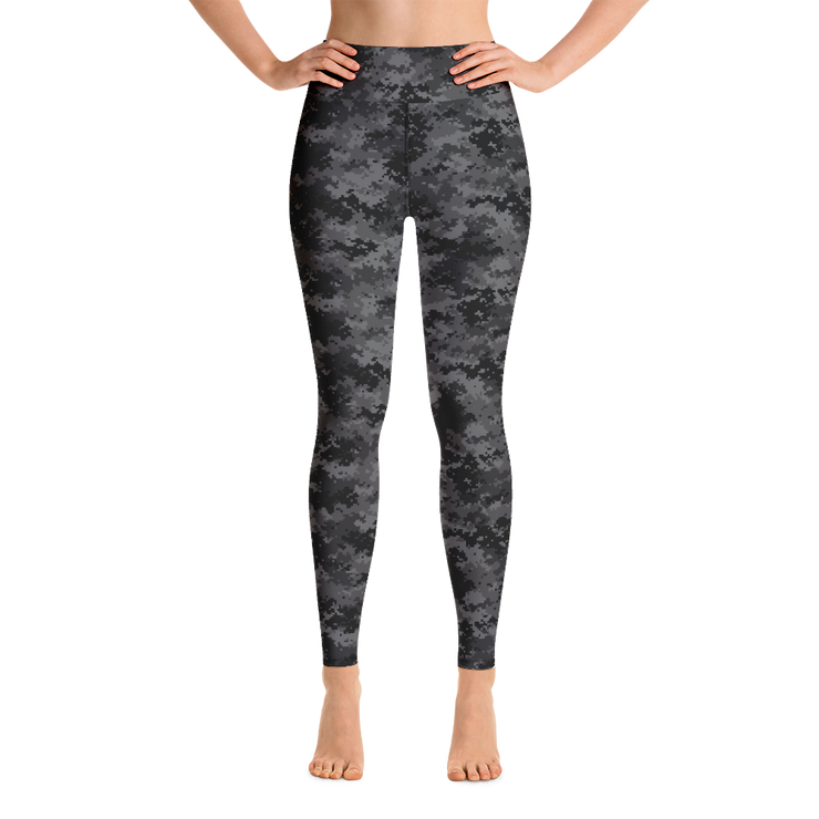 Black Camo Pixel Yoga Pants