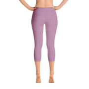 Pink Cable Knit Capri Leggings