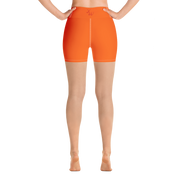 Neon Orange Yoga Shorts