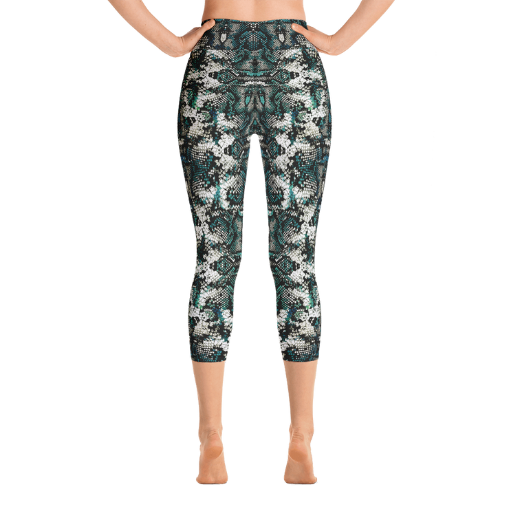 Rainforest Snakeskin Capri Yoga Pants