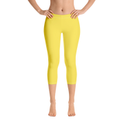 Maize Yellow Capri Leggings