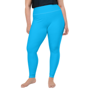 Neon Blue Plus Size Leggings