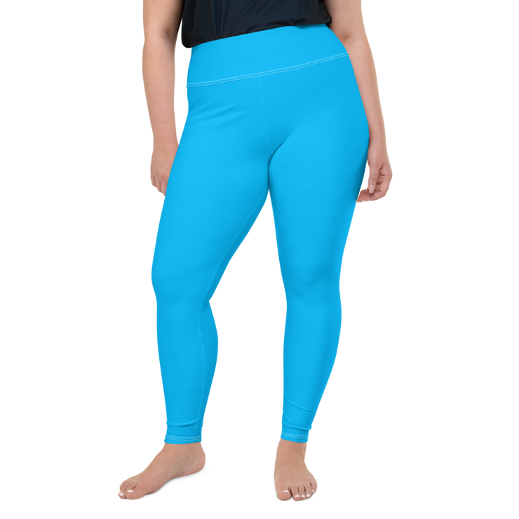 Neon Blue Plus Size Leggings