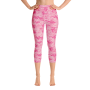 Pink Camo Pixel Capri Yoga Pants