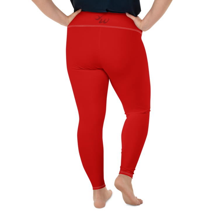 Red Plus Size Leggings