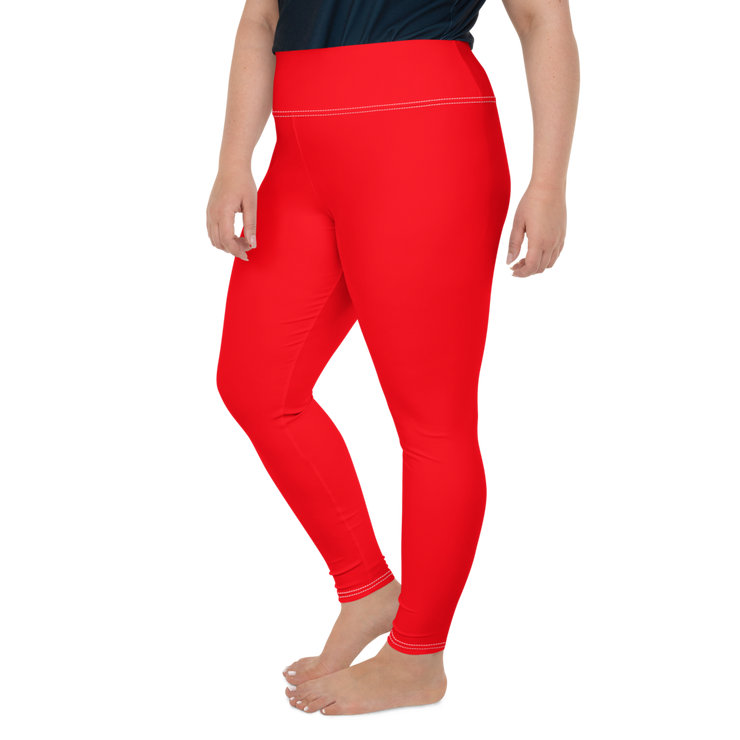 Neon Red Plus Size Leggings