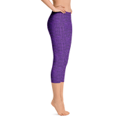 Purple Bouclé Capri Leggings