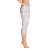 White Fur Capri Leggings