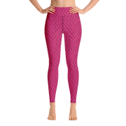 Magenta Lattice Knit Yoga Pants