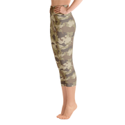 Brown Camo Capri Yoga Pants